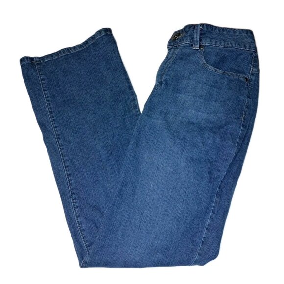 Riders by Lee Women's Size 10 Petite Blue Jeans  Bootcut 30x27 No gap waist - Picture 1 of 6